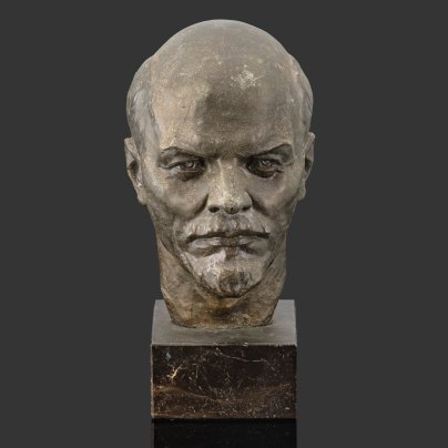 Бюст "В.И. Ленин", металл, камень, СССР, 1970-1980 гг.