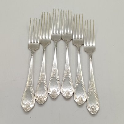 Набор из 6-ти вилок с растительным декором