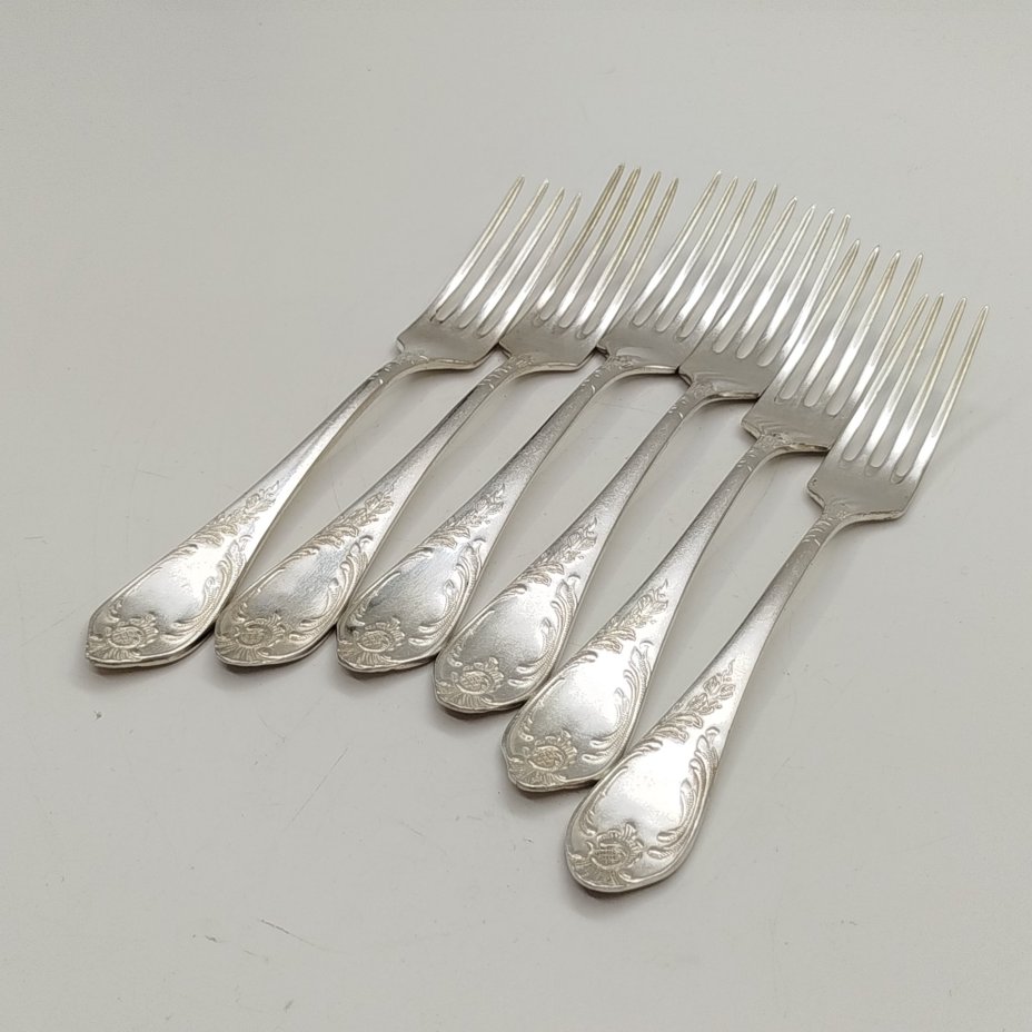 Набор из 6-ти вилок с растительным декором