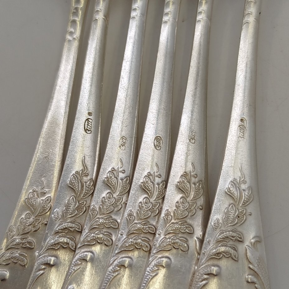 Набор из 6-ти вилок с растительным декором