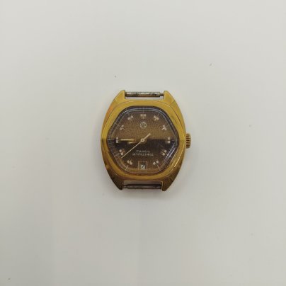 Часы наручные, металл, стекло, золочение, Минский часовой завод (МЧЗ), СССР, 1975-1991 гг.