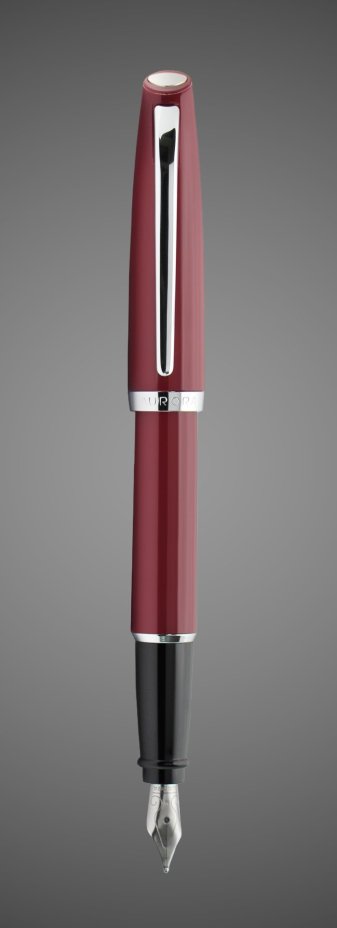 Перьевая ручка Aurora Style Resin, burgundy resin GT, , перо - F, в подарочной коробке, Лаки и смолы: смола, хром