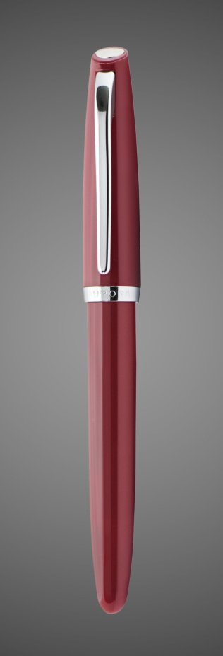 Перьевая ручка Aurora Style Resin, burgundy resin GT, , перо - F, в подарочной коробке, Лаки и смолы: смола, хром