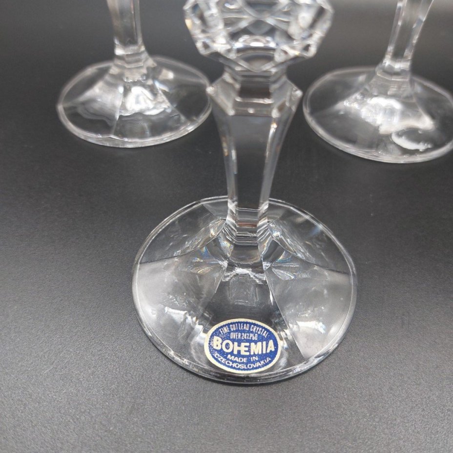 Набор бокалов с рельефным декором на 4 персоны, Bohemia Crystal (Bohemia Glass)