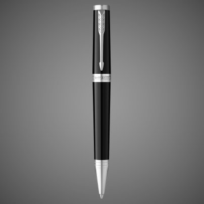 Шариковая ручка Parker "Ingenuity Black CT" стержень:M, цвет чернил: black, в подарочной упаковке., Покрытия: PVD-покрытие, лак, легированная сталь