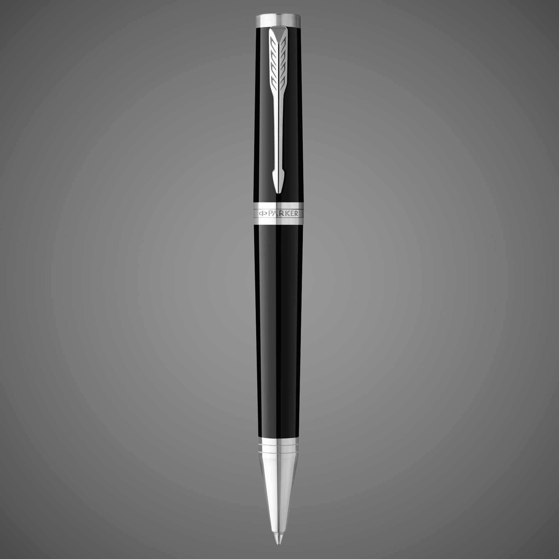 Шариковая ручка Parker "Ingenuity Black CT" стержень:M, цвет чернил: black, в подарочной упаковке., Покрытия: PVD-покрытие, лак, легированная сталь