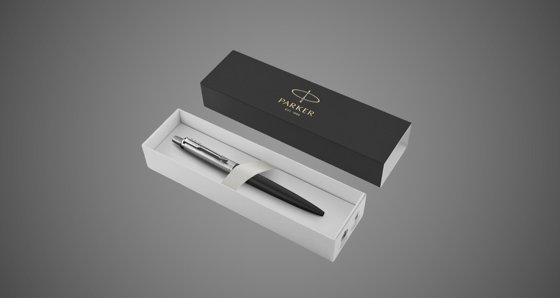 Шариковая ручка Parker Jotter XL, Black CT, стержень: M, Металлы: нержавеющая сталь