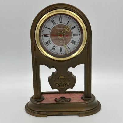 Часы настольные «Янтарь», пластик, металл, стекло, Орловский часовой завод «Янтарь», СССР, 1980-1990 гг.