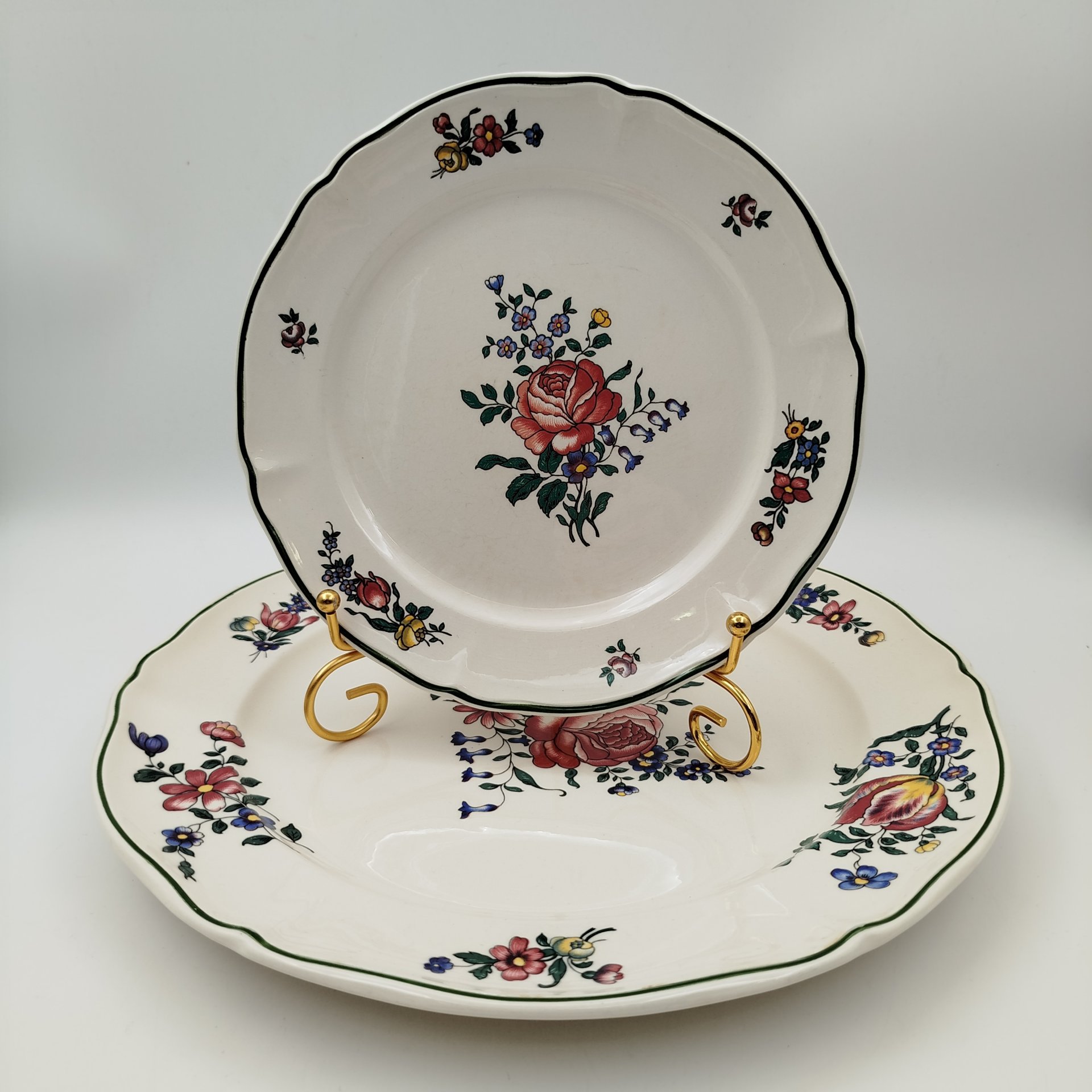 Набор из тарелки и блюда круглой формы с цветочным декором, Villeroy & Boch