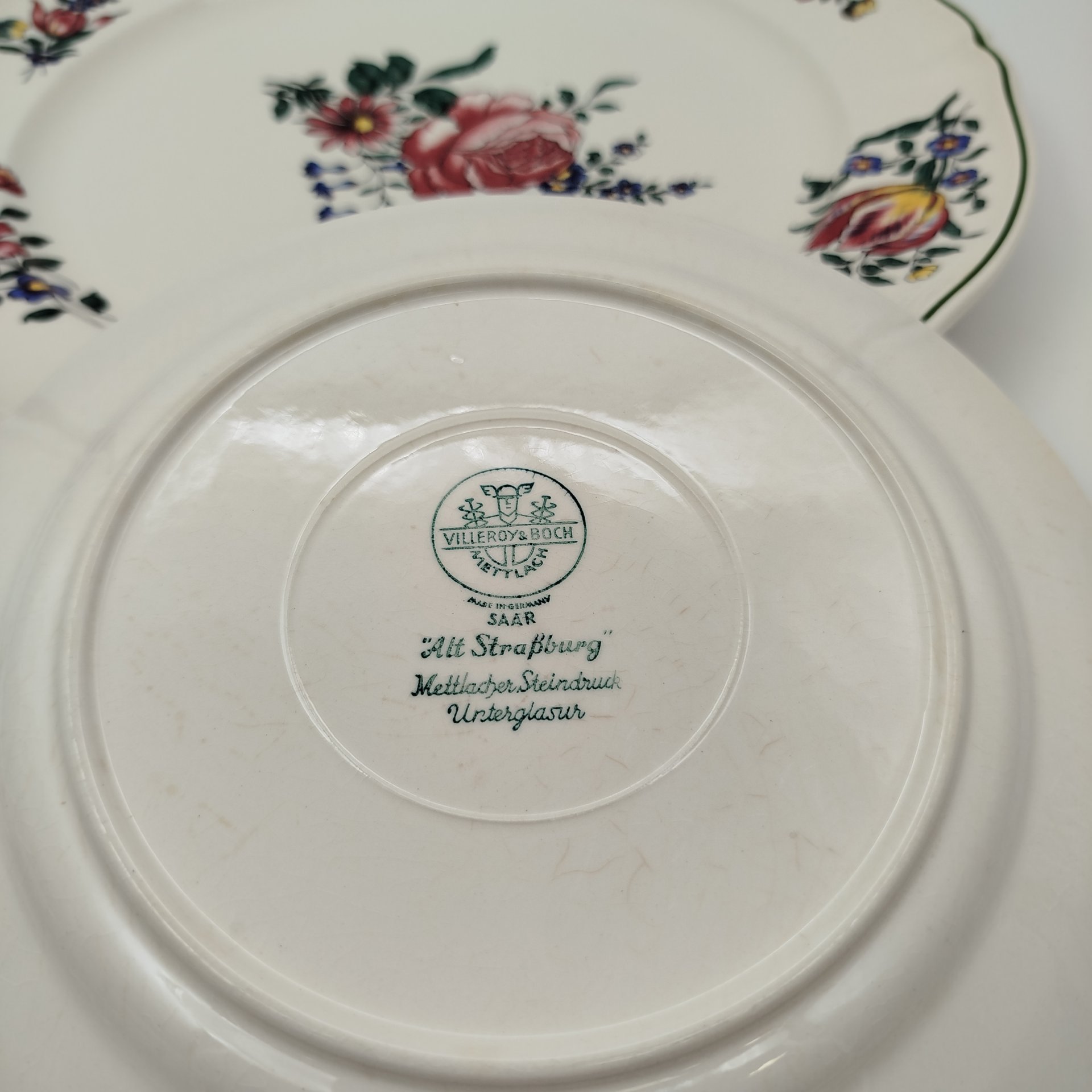 Набор из тарелки и блюда круглой формы с цветочным декором, Villeroy & Boch