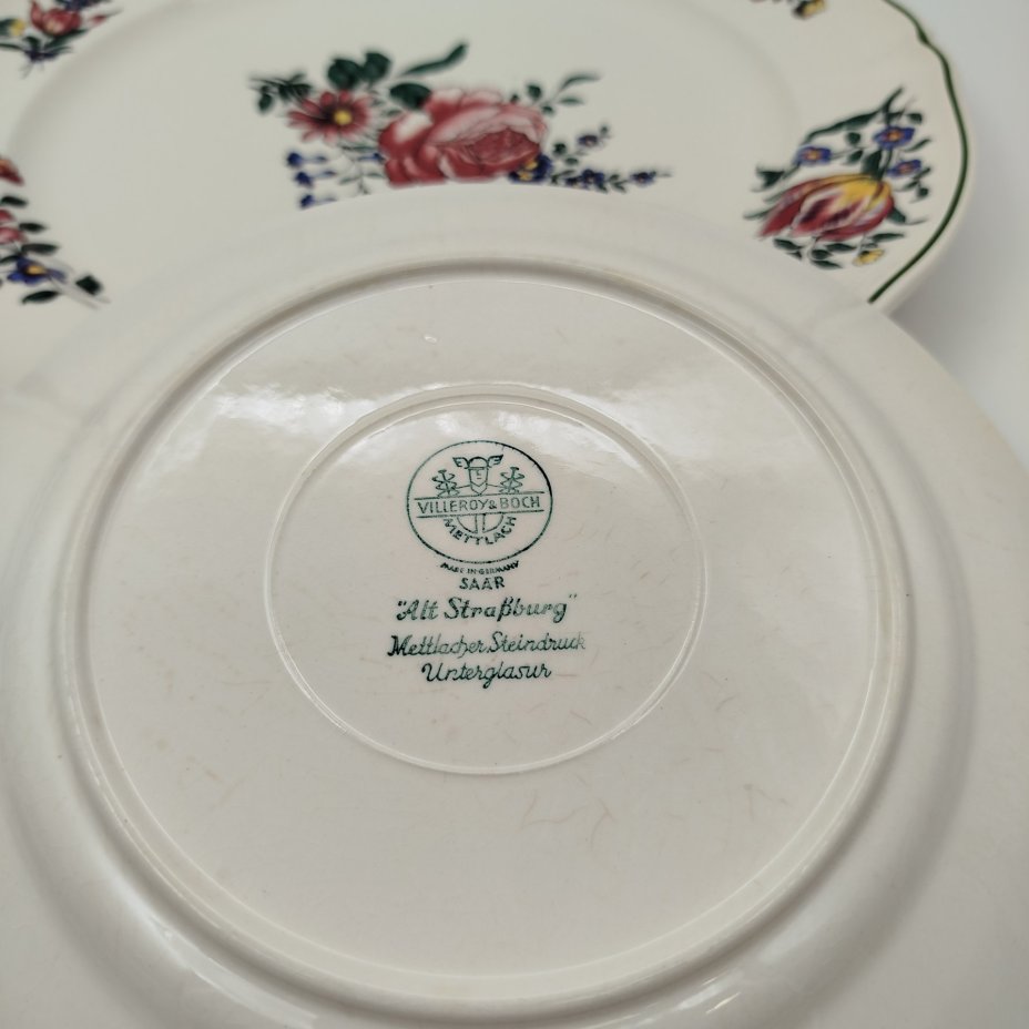 Набор из тарелки и блюда круглой формы с цветочным декором, Villeroy & Boch