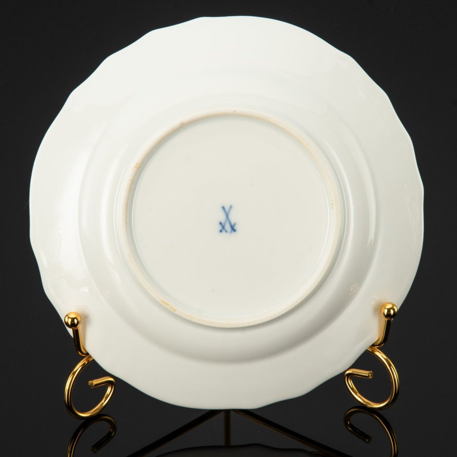 Тарелка десертная (пирожковая) "Мейсенский букет", Meissen (Мейсенский фарфор)