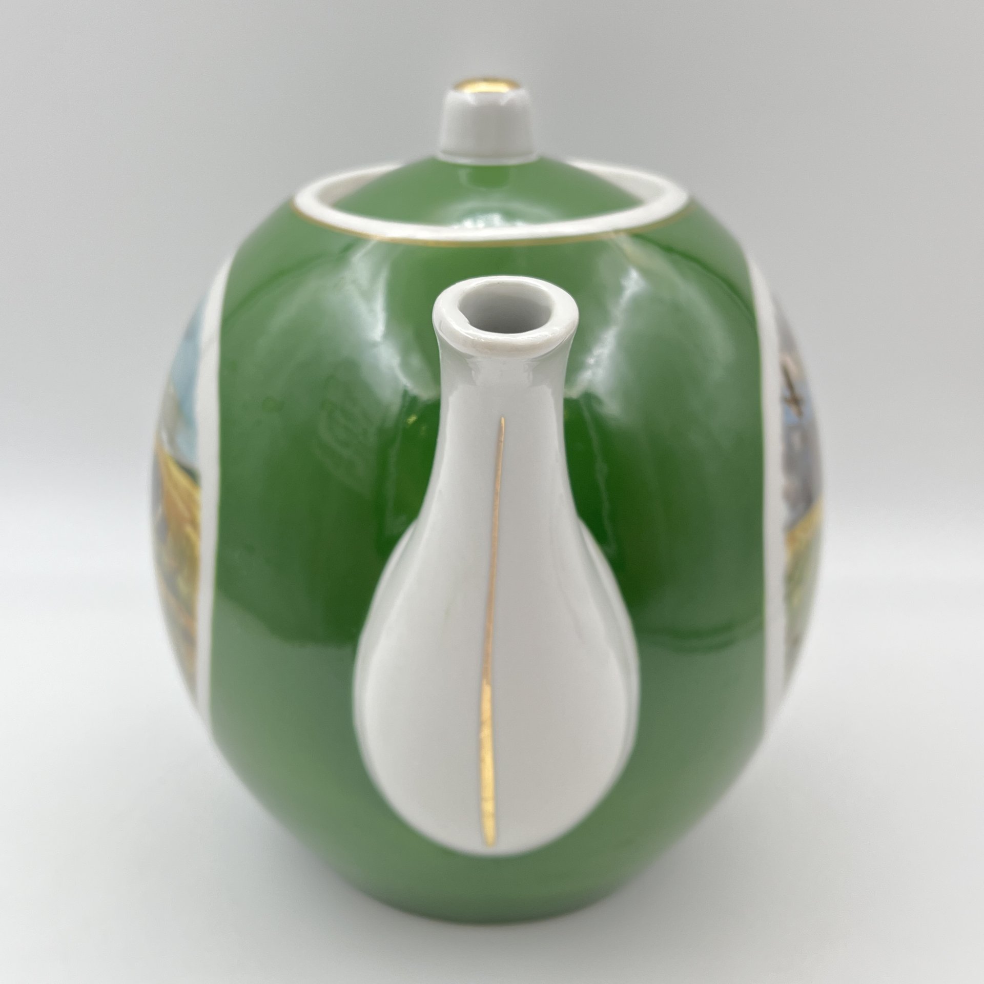 Чайник доливной "Охота", декорированный изображениями собак