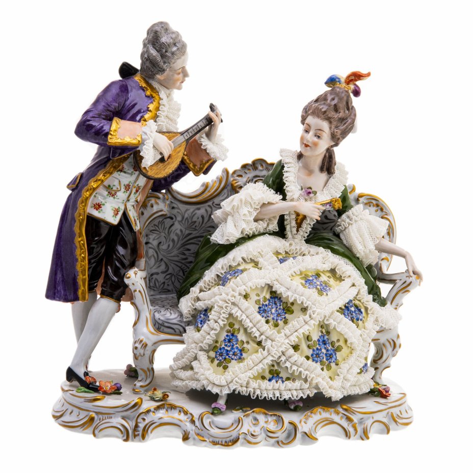 Статуэтка "Музыкальный вечер" (Галантная сцена), Aelteste Volkstedt