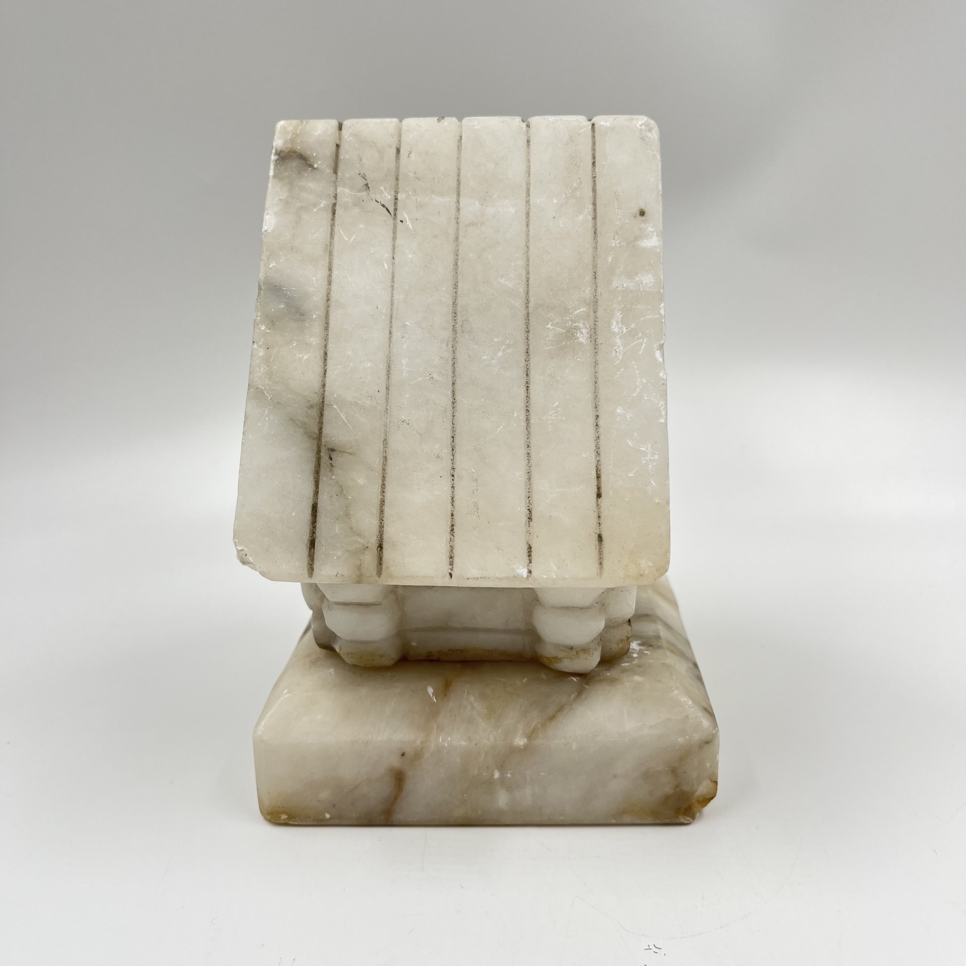 Мраморный ночник "Деревенский домик", мрамор, СССР, 1970-1980 гг.