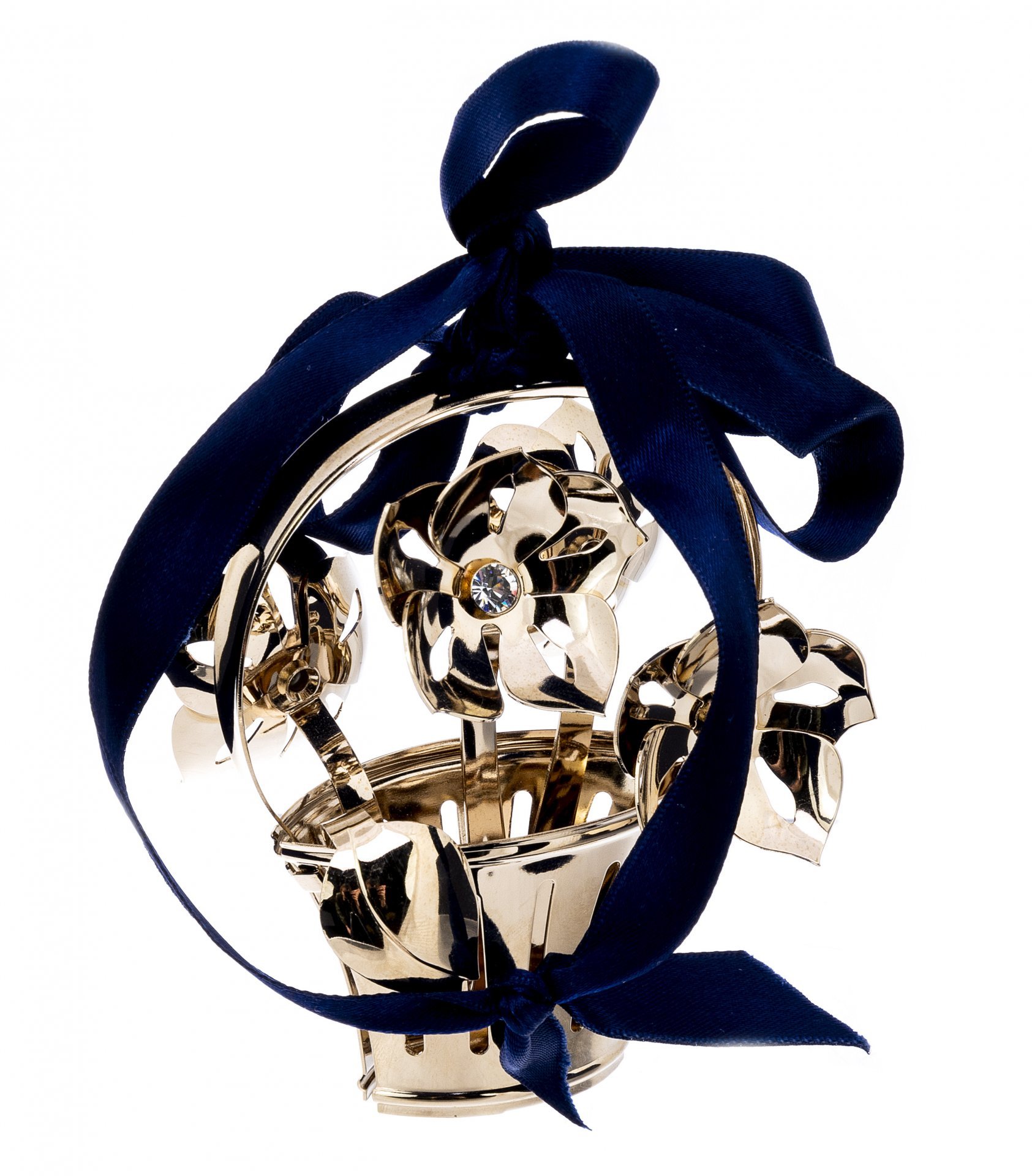 Игрушка елочная "Корзина цветов", металл, позолота, ювелирная фирма "Georg Jensen", Дания, 2008 г., Georg Jensen