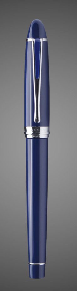 Перьевая ручка Aurora Ipsilon Deluxe Blue resin CT, перо - М, в подарочной коробке, Лаки и смолы: лак, родий, смола, хром