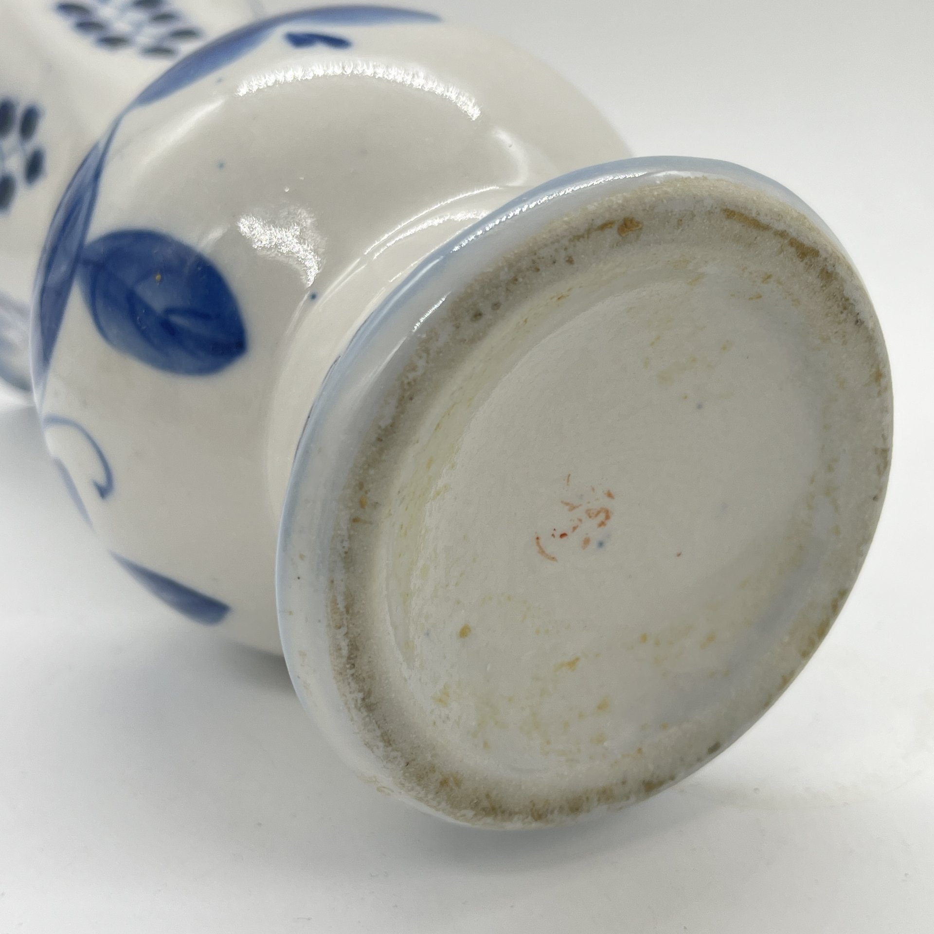 Вазочка с цветочным расписным декором, Гжель, фарфор, роспись, СССР, 1970-1990 гг.