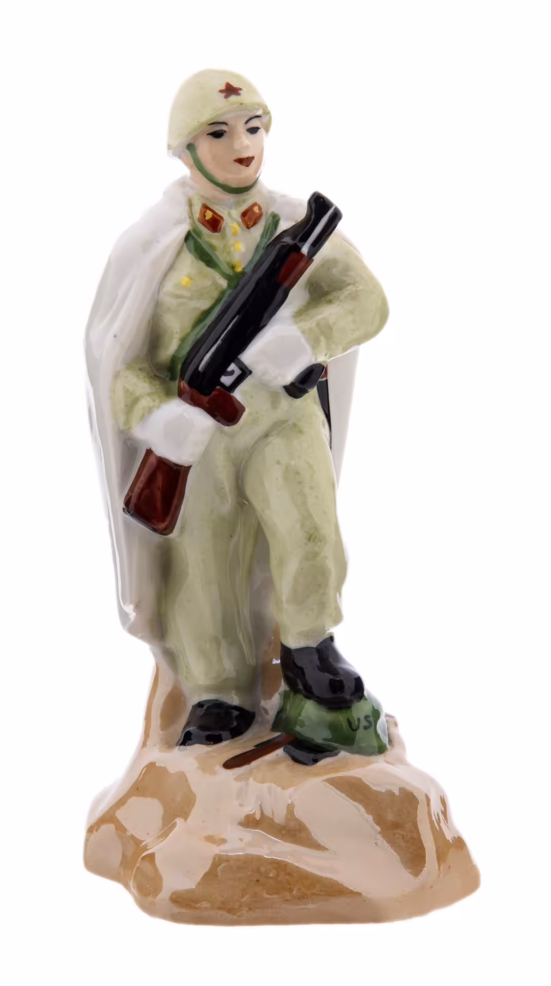 Статуэтка "Корейский солдат", фарфор, роспись, Корея, 1960-1970 гг.