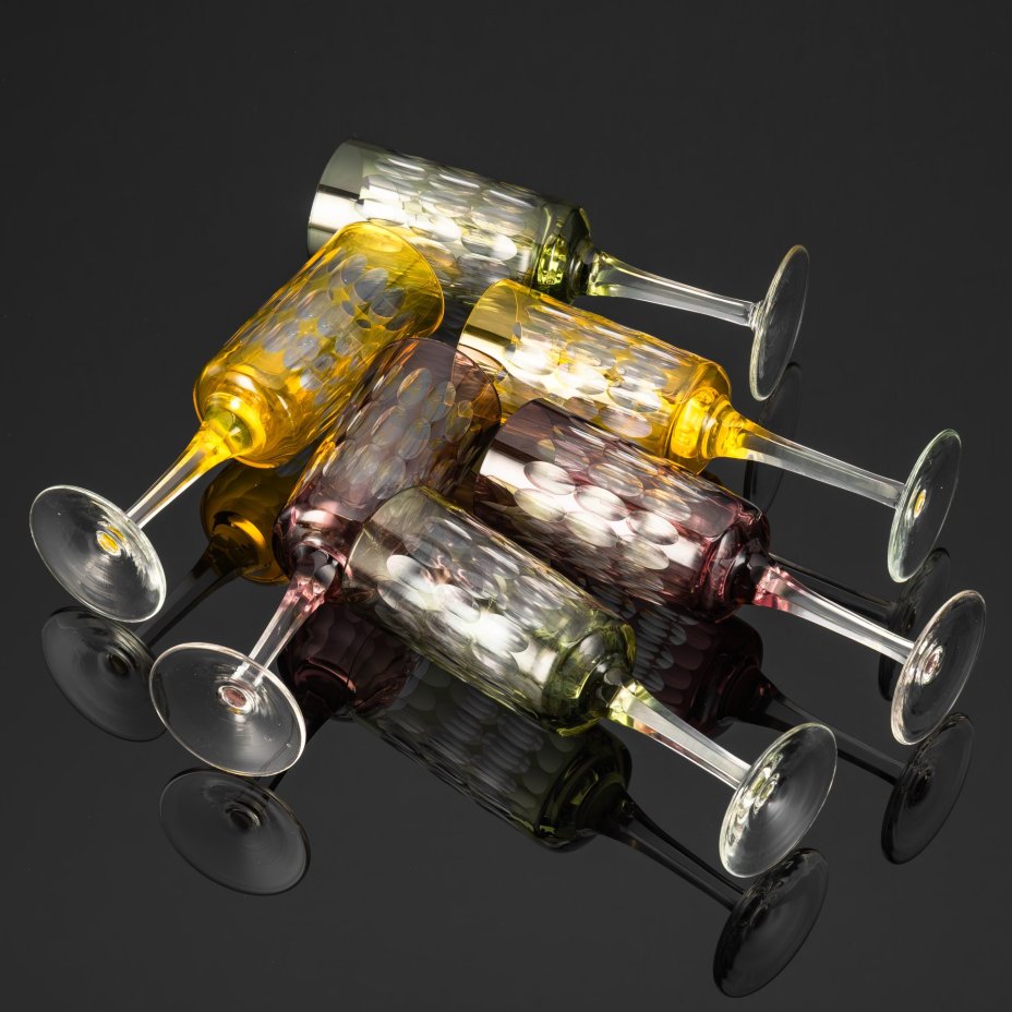 Набор бокалов с эффектом линзы, на 6 персон