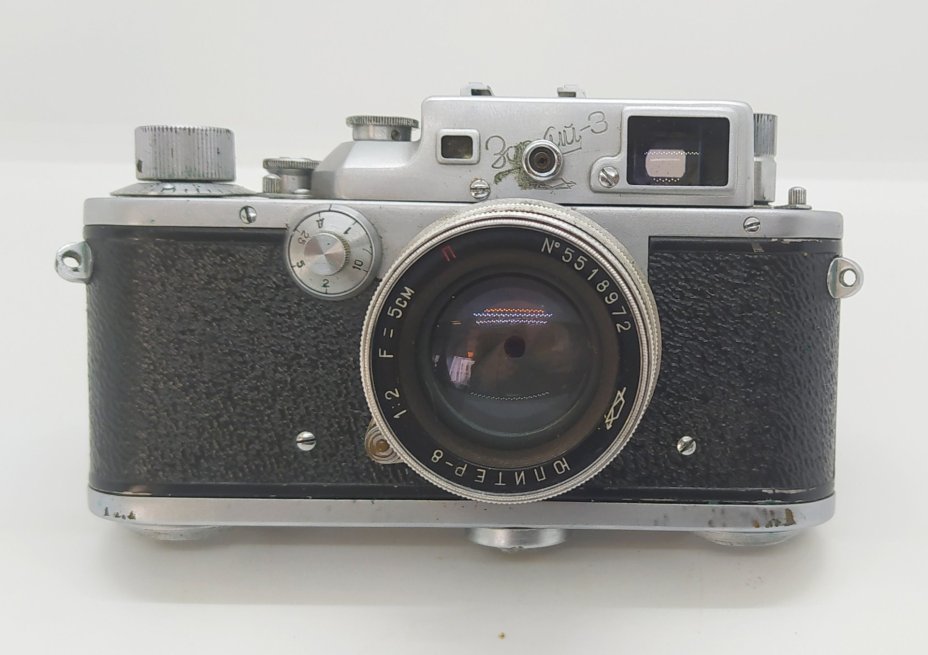 Фотоаппарат пленочный "Зоркий-3" с объективом "Юпитер-8" в оригинальном кофре и с инструкцией, Красногорский механический завод (КМЗ)
