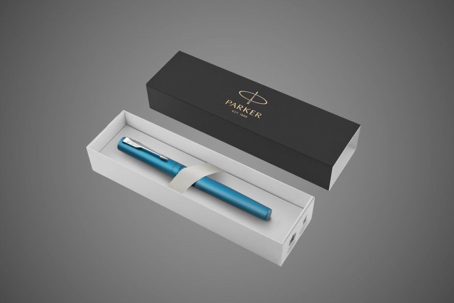 Ручка-роллер Parker Vector XL Teal CT, цвет чернил black, стержень: F, в подарочной упаковке., Металлы: нержавеющая сталь, пластик