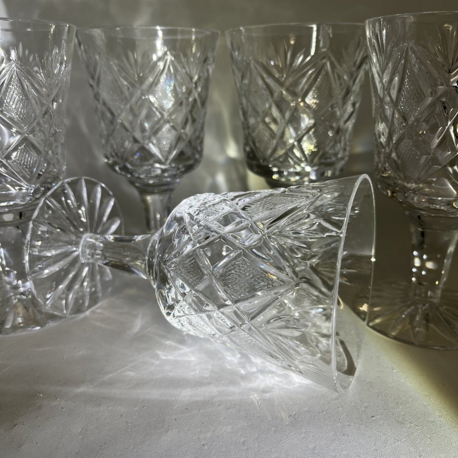 Набор из 5 бокалов/фужеров с геометрическим декором