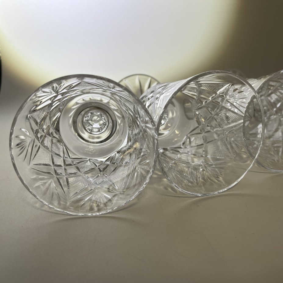 Набор из 5 бокалов/фужеров с геометрическим декором