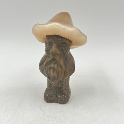 Статуэтка "Старичок-боровичок", натуральный камень, оникс, Россия, 1990-2000 гг.