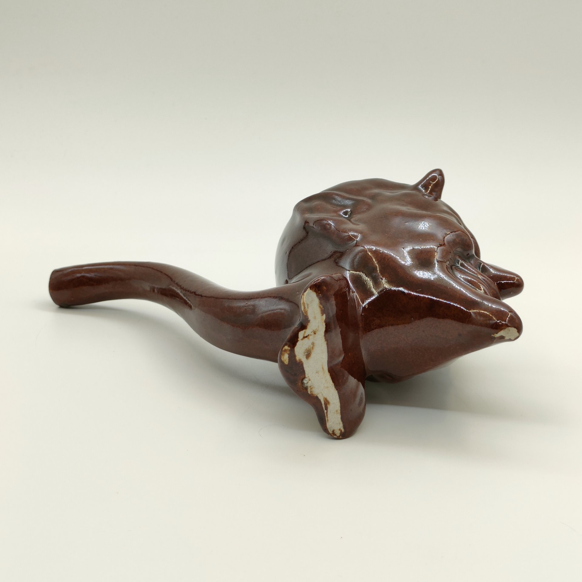 Кружка-поильник "Мефистофель", керамика, цветные поливы, СССР, 1970-1990 гг.