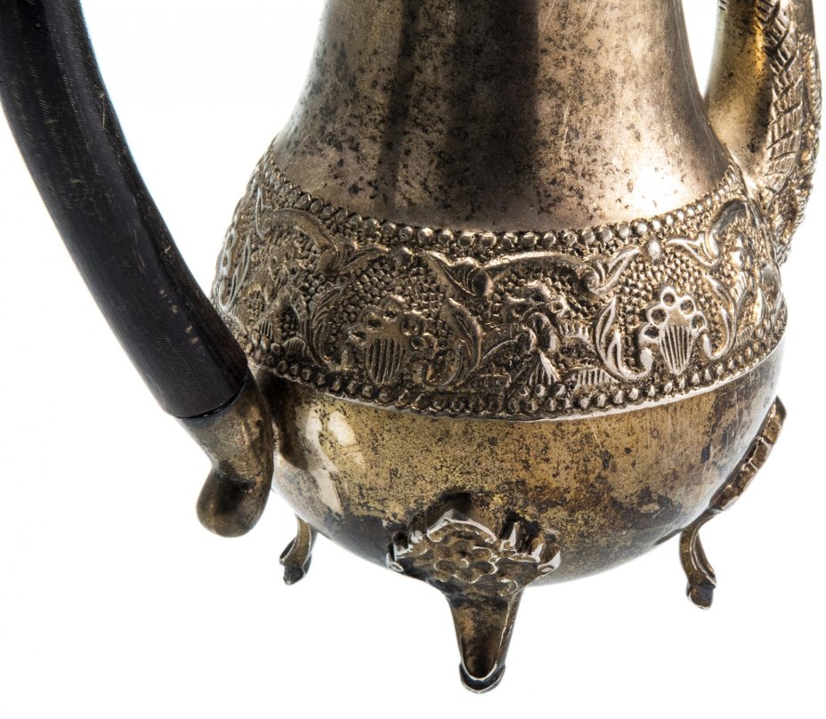 Кофейник на ножках, латунь с серебрением, Германия, 1910-1940 гг.