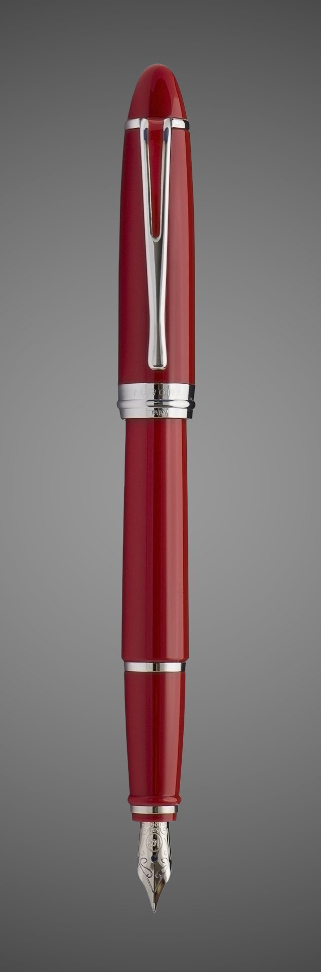 Перьевая ручка Aurora Ipsilon Deluxe red CT, перо - F, в подарочной коробке, Лаки и смолы: лак, родий, смола, хром