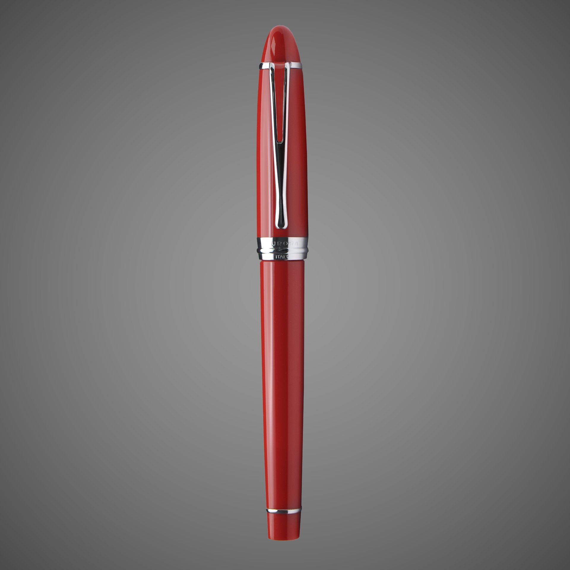 Перьевая ручка Aurora Ipsilon Deluxe red CT, перо - F, в подарочной коробке, Лаки и смолы: лак, родий, смола, хром