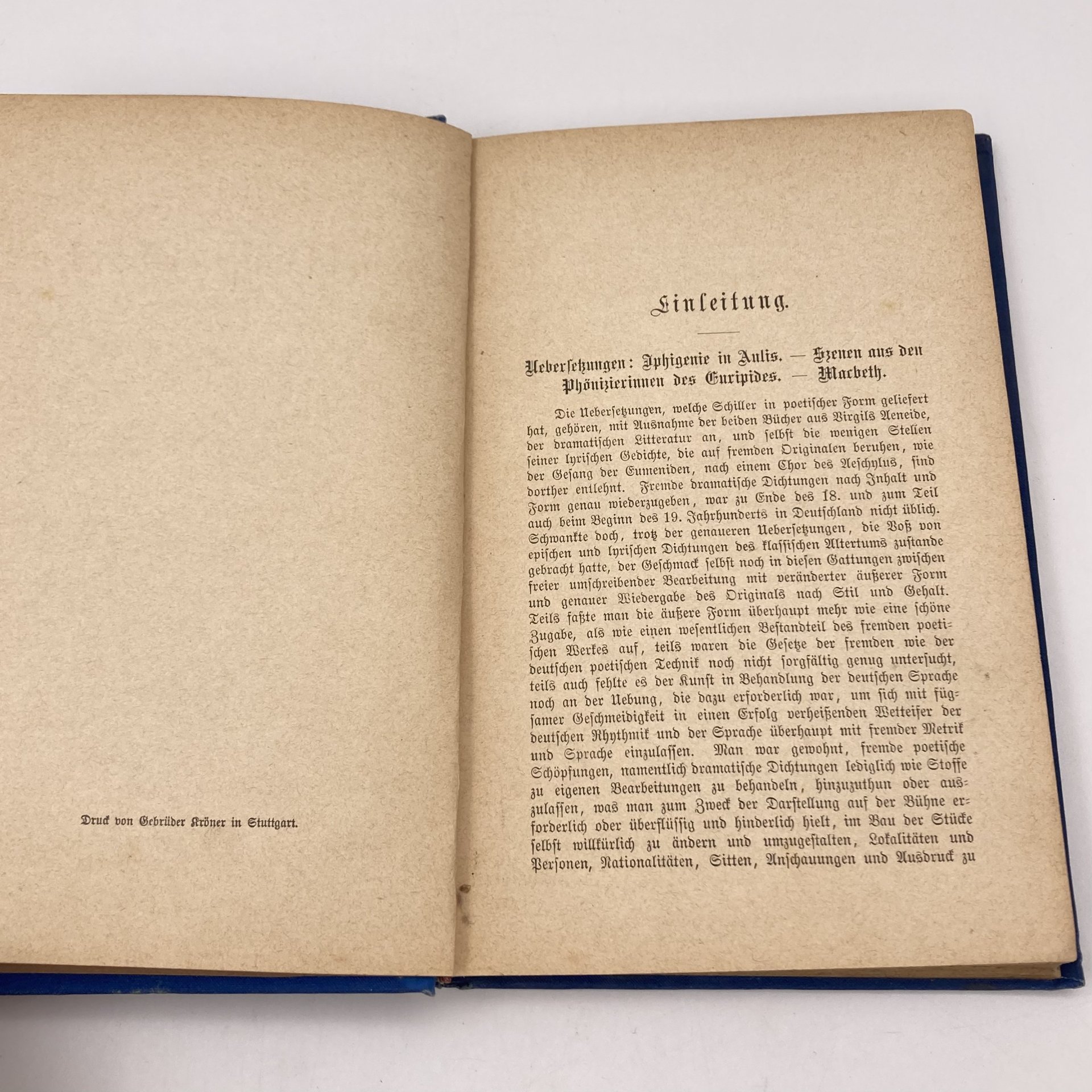 Schiller «Sämtliche Werke. Siebenter band» из серии «Cotta'sche Bibliothek der Weltliteratur», Stuttgart, Cotta, Gebrüder Kröner