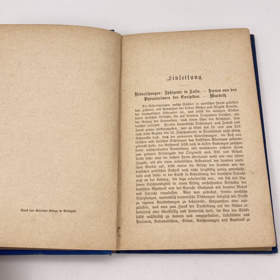 Schiller «Sämtliche Werke. Siebenter band» из серии «Cotta'sche Bibliothek der Weltliteratur», Stuttgart, Cotta, Gebrüder Kröner