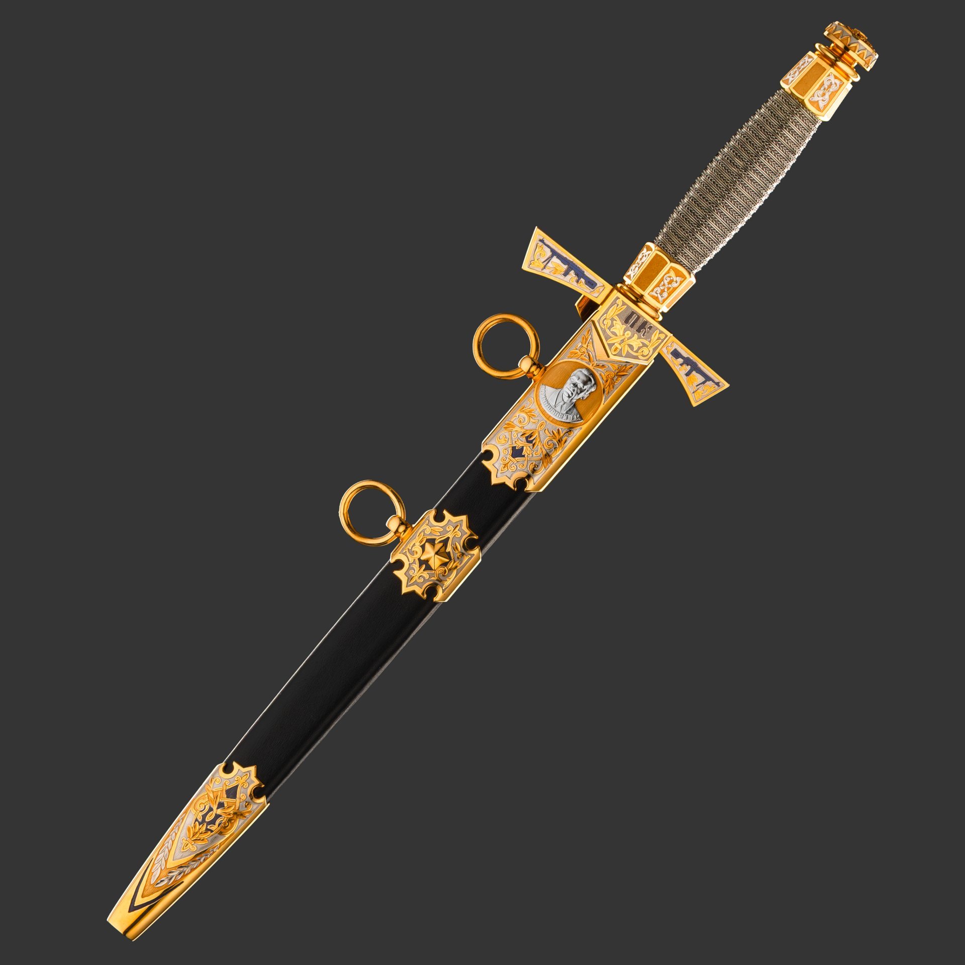 Кортик коллекционный «Калашников ПК - серебряный"