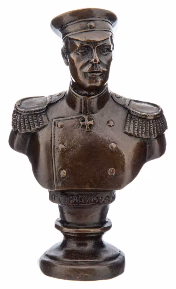 Бюст "П.С. Нахимов", бронза, литье, Россия, 2020-2021 гг.