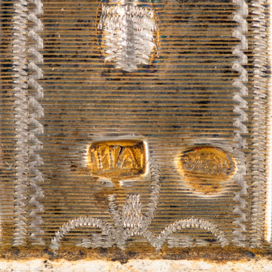 Икона "Николай Чудотворец" в серебряном окладе, Фабрика Ивана Алексеева