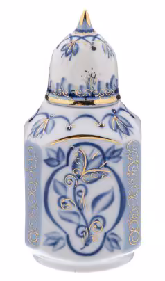 Чайница с растительным узором, фаянс, роспись, СССР, 1970-1990