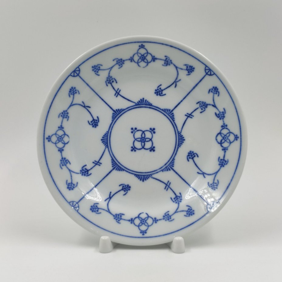 Десертная тарелка "Blau Saks", фарфор, деколь, Jager Eisenberg, ГДР, 1950-1970 гг., Jager Eisenberg