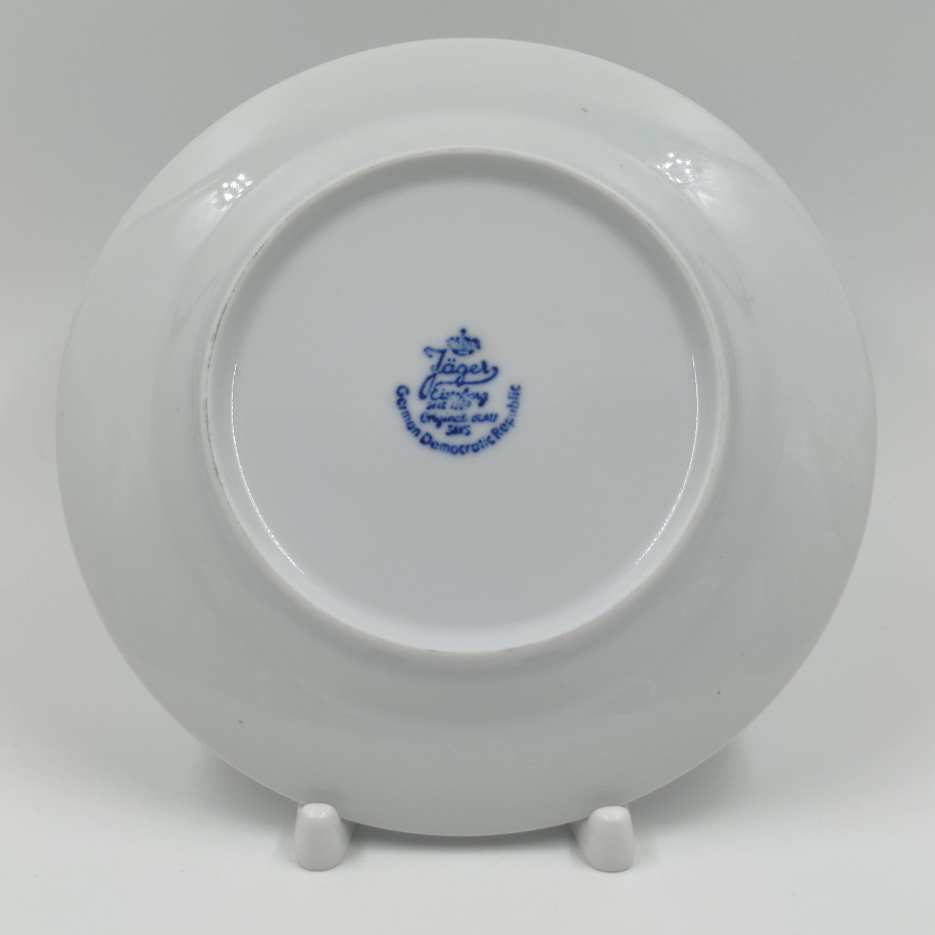 Десертная тарелка "Blau Saks", фарфор, деколь, Jager Eisenberg, ГДР, 1950-1970 гг., Jager Eisenberg