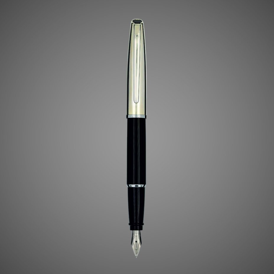 Перьевая ручка Aurora Style Metal Black CT, перо - F, в подарочной коробке, Лаки и смолы: смола, хром