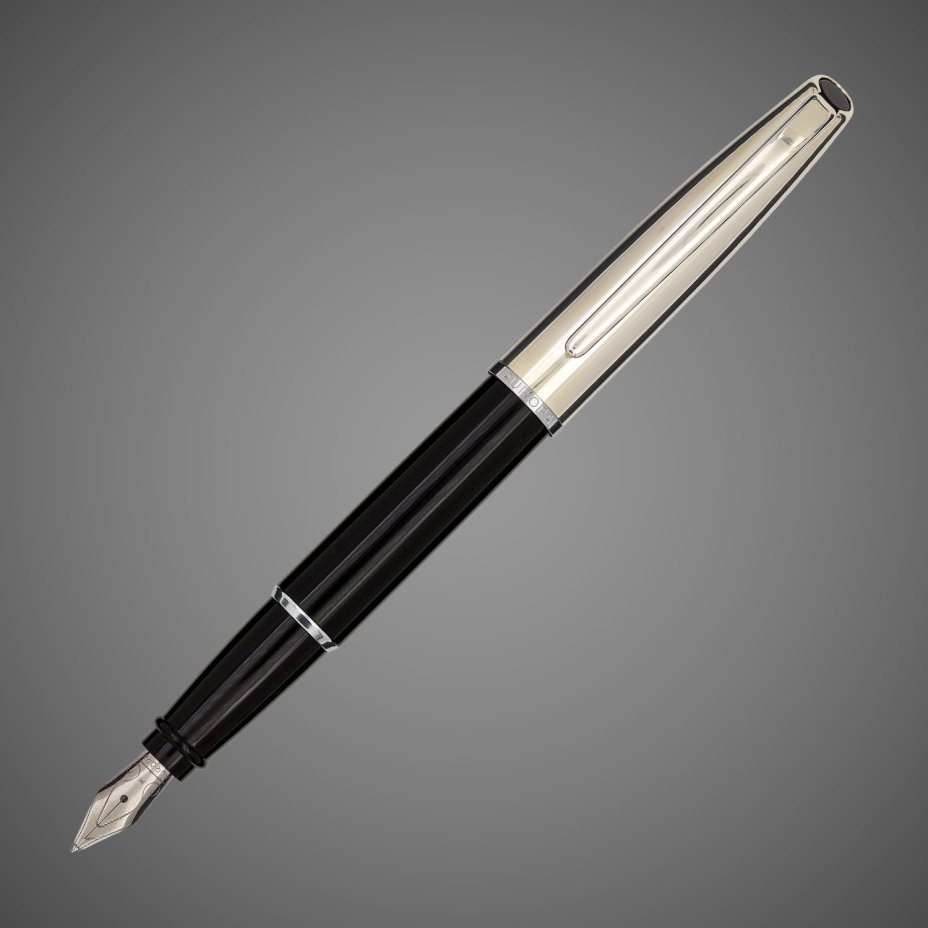 Перьевая ручка Aurora Style Metal Black CT, перо - F, в подарочной коробке, Лаки и смолы: смола, хром