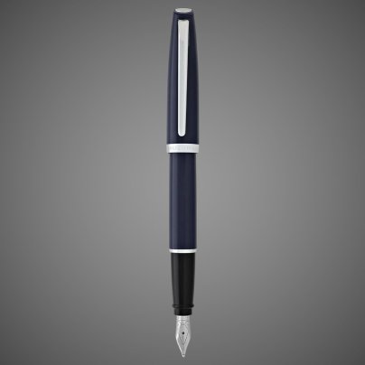 Перьевая ручка Aurora Style Resina Matt Blue CT, перо - M, в подарочной коробке, Лаки и смолы: смола, хром