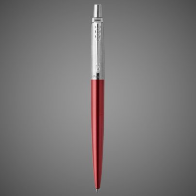 Шариковая ручка Parker Jotter Essential, Kensington Red CT, стержень: M, цвет чернил : blue или black, Металлы: нержавеющая сталь, хромирование