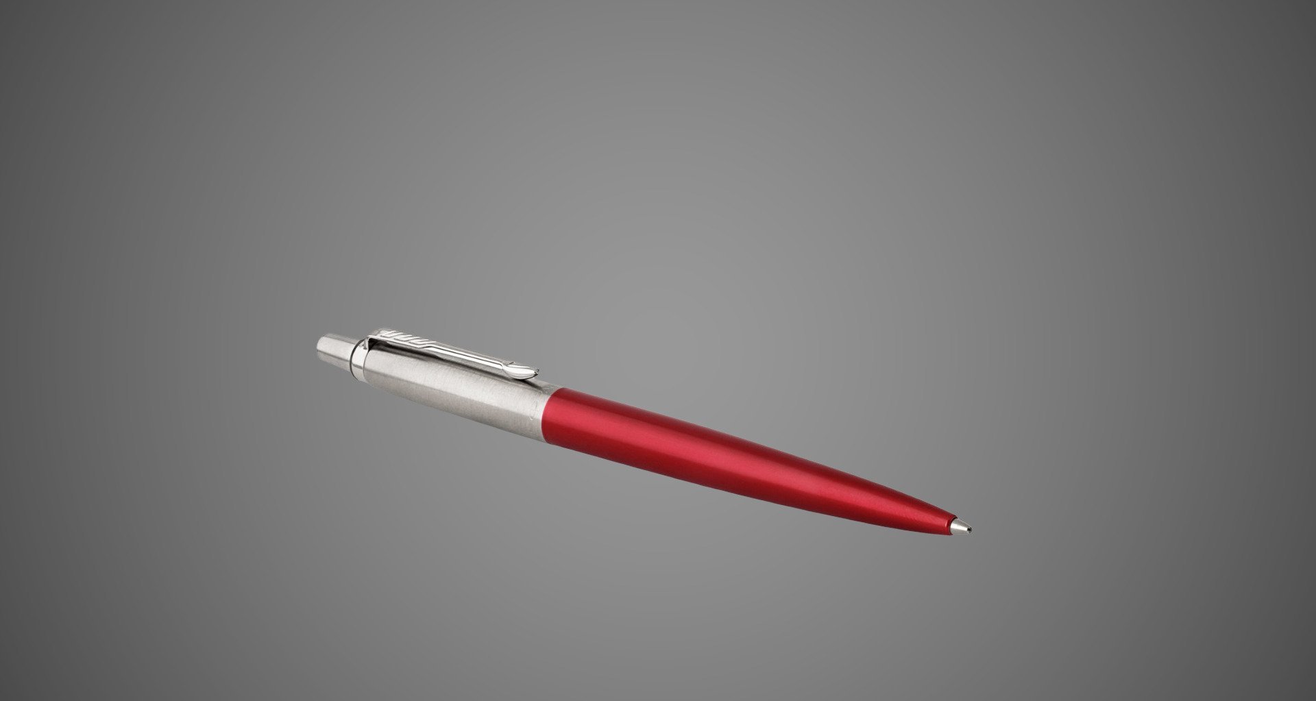 Шариковая ручка Parker Jotter Essential, Kensington Red CT, стержень: M, цвет чернил : blue или black, Металлы: нержавеющая сталь, хромирование
