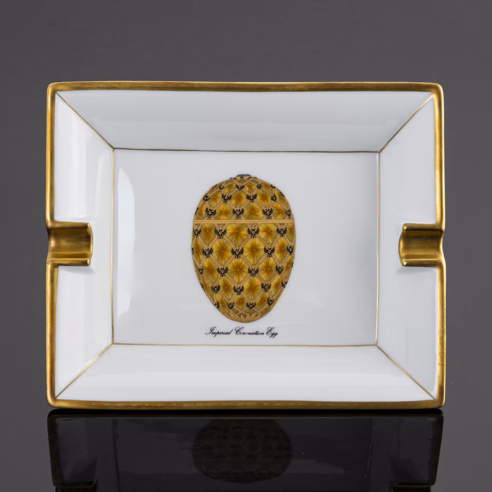 Пепельница с изображением коронационного пасхальнгого яйца "Imperial Coronation Egg" (в оригинальной коробке), Фаберже (Faberge)