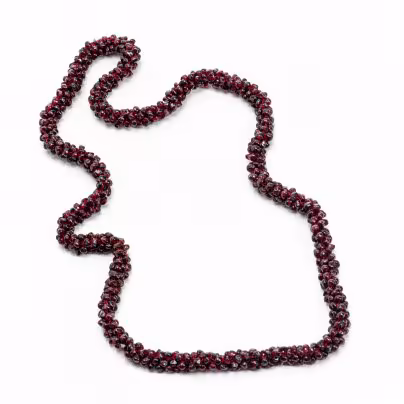 Плетёное колье из граната, камень, Индия, 1980-1990 гг.