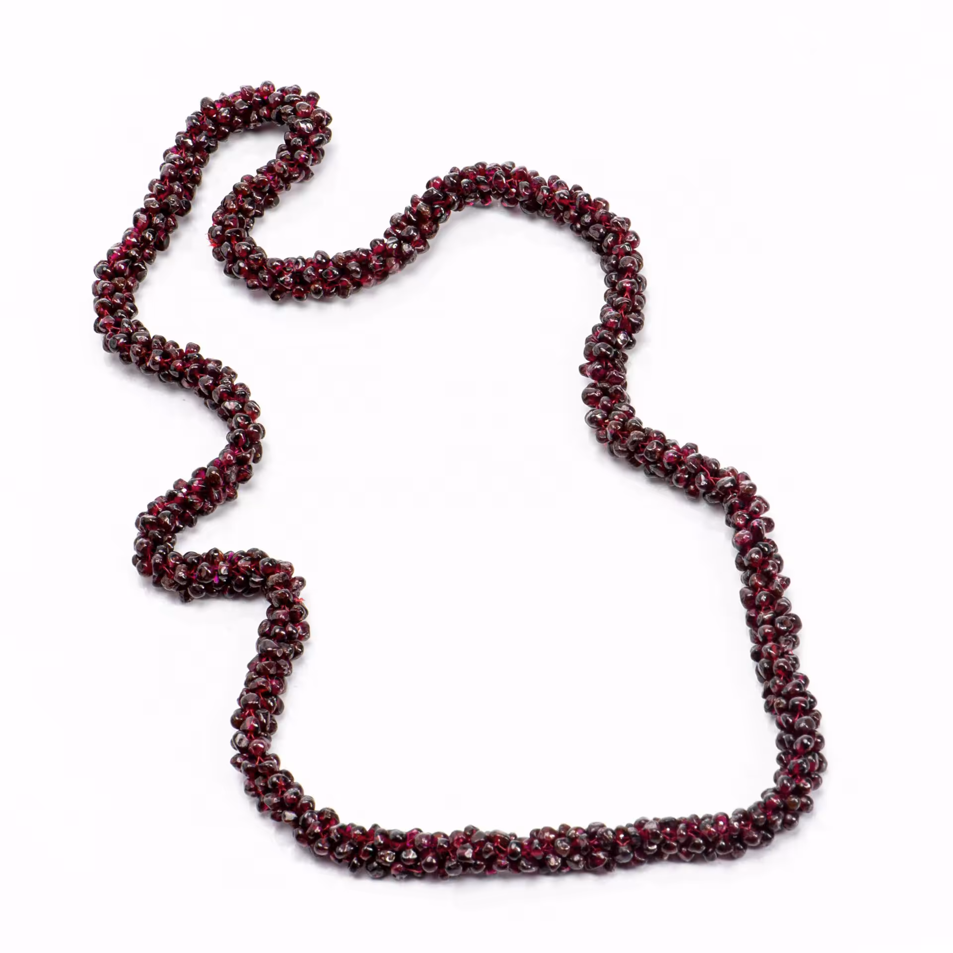 Плетёное колье из граната, камень, Индия, 1980-1990 гг.