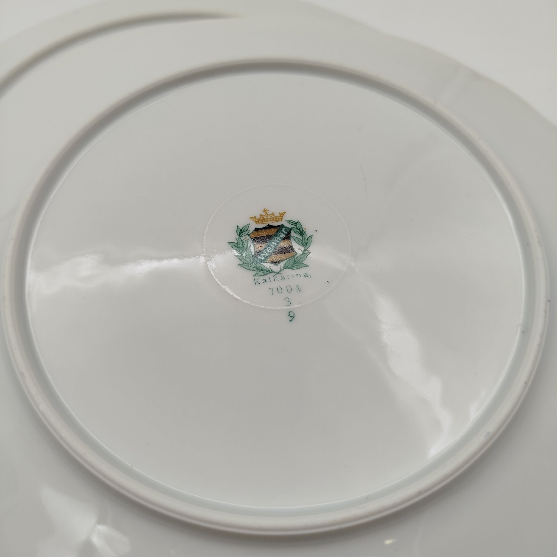 Набор для сервировки стола (Блюдо с ручками и 2 закусочные тарелки), фарфор, деколь, Weimar Porzellan (Веймарский фарфор), Германия, 1924-1948 гг.